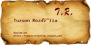 Tuzson Rozália névjegykártya
