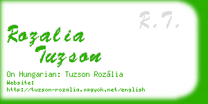 rozalia tuzson business card